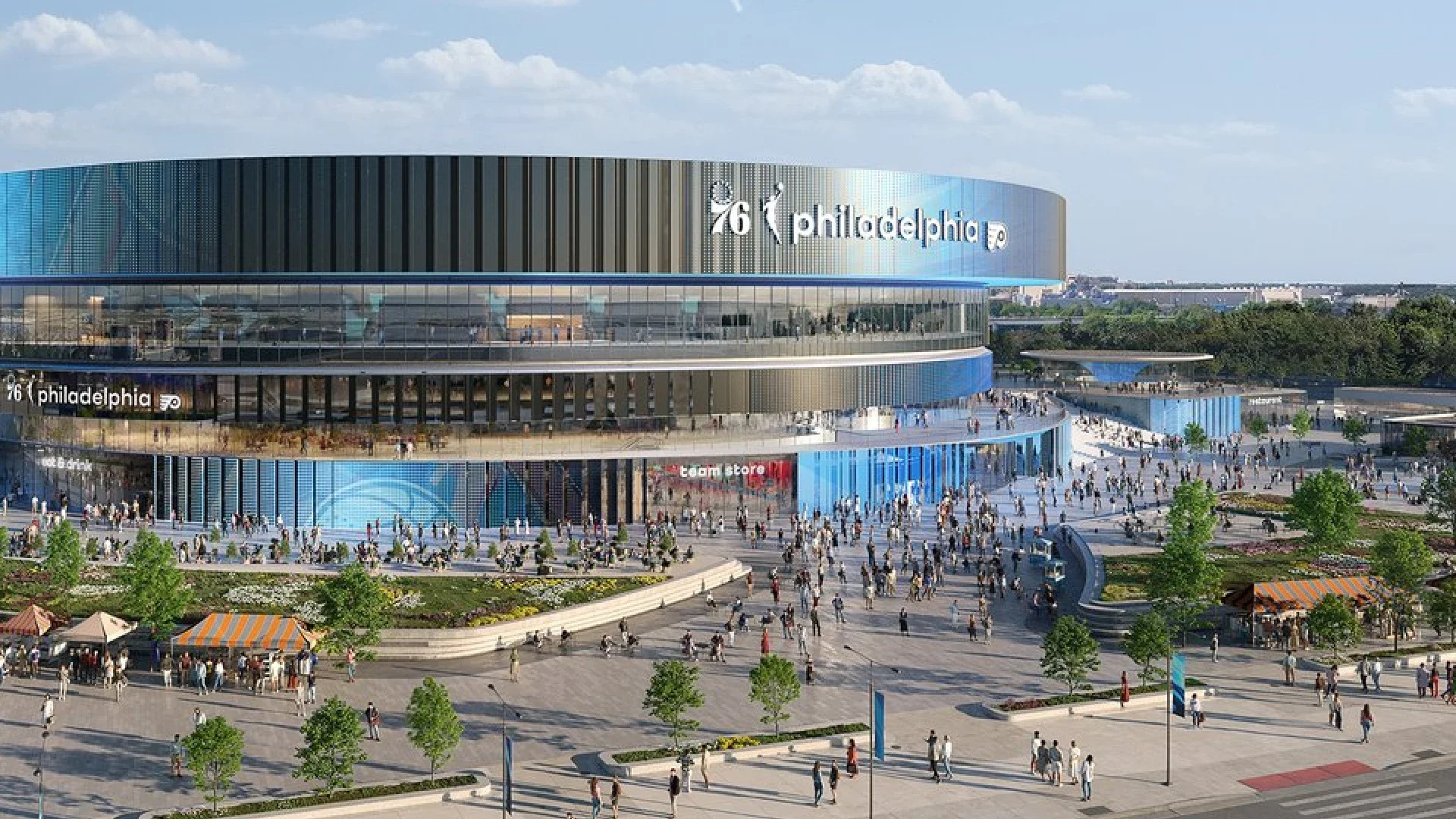 El nuevo estadio de los Sixers.