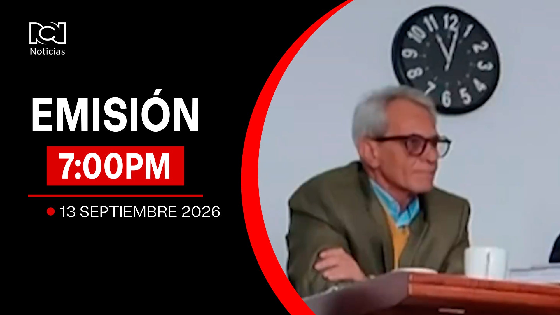 Emisión Noticias RCN 7:00 p.m. / domingo 13 de septiembre de 2026