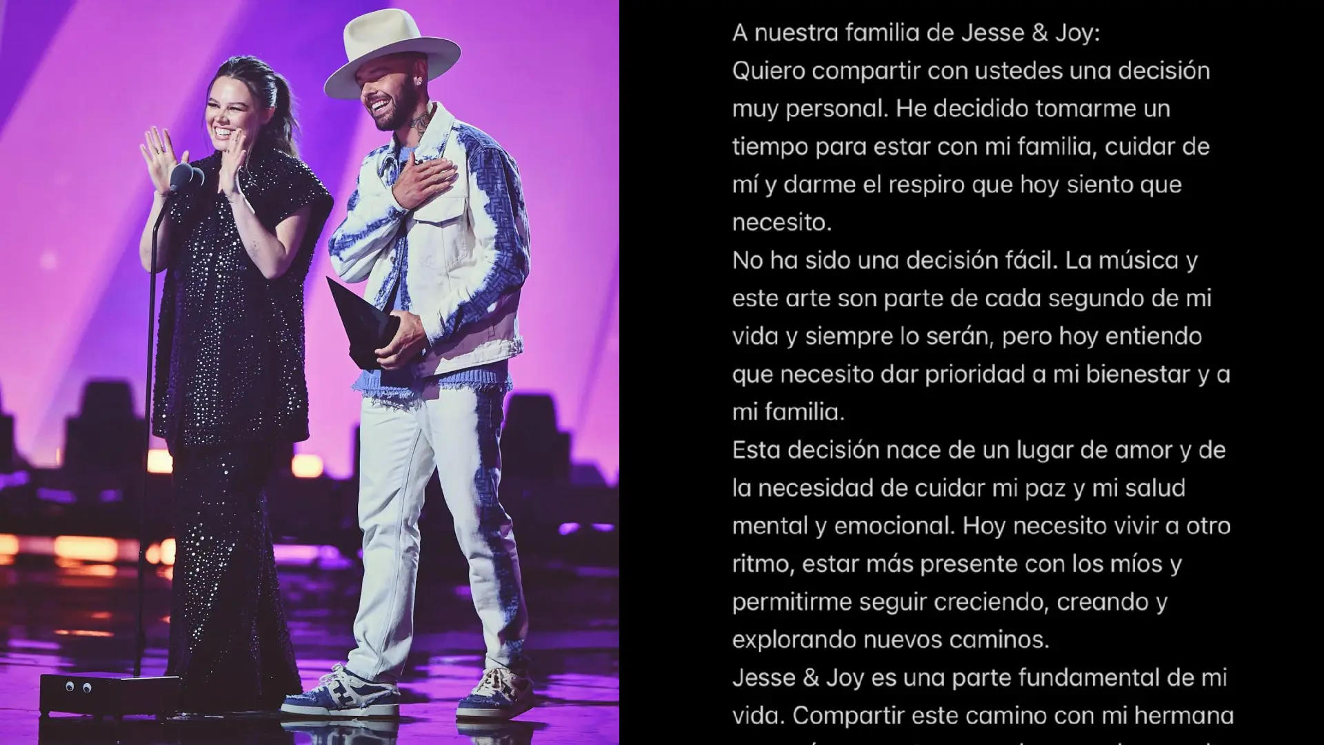 Jesse & Joy anuncian su separación.