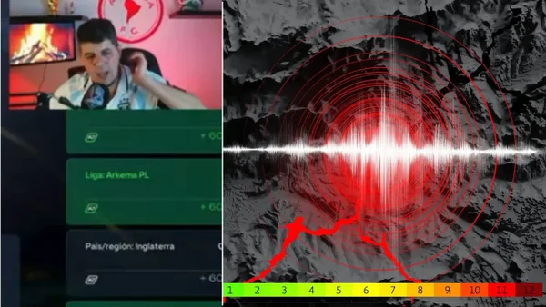 VIDEO | Streamer mostró en vivo el fuerte temblor en Colombia en la madrugada de este viernes