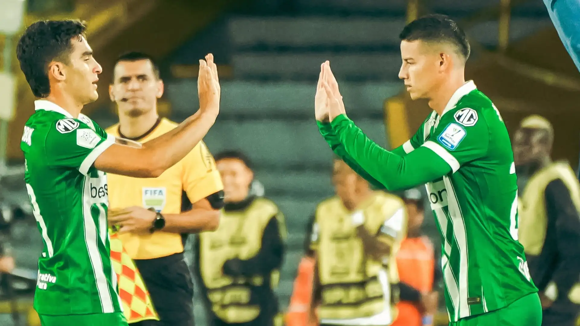 James Rodríguez y Juan Manuel Rengifo Atlético Nacional