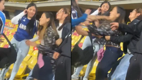 Pelea de mujeres en la semifinal entre Millonarios vs. Santa Fe Femenino: video Pelea de mujeres en la semifinal entre Millonarios vs. Santa Fe Femenino: video