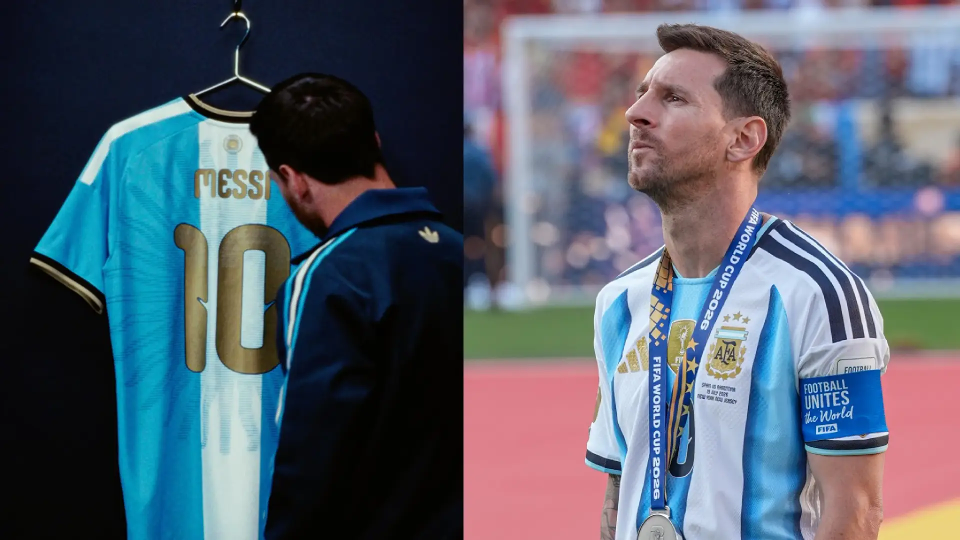 Camiseta de Messi para su último partido con Argentina.