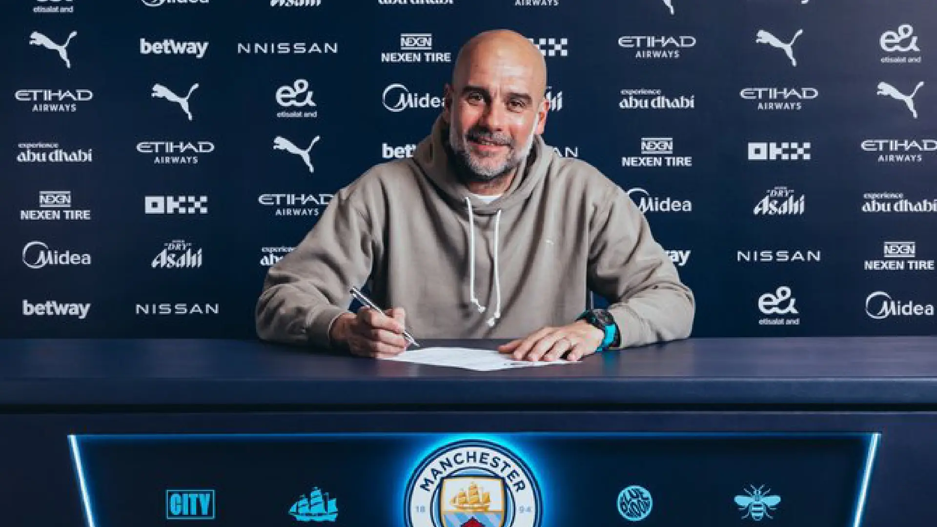 Palabras de Guardiola a hinchas del Manchester City.