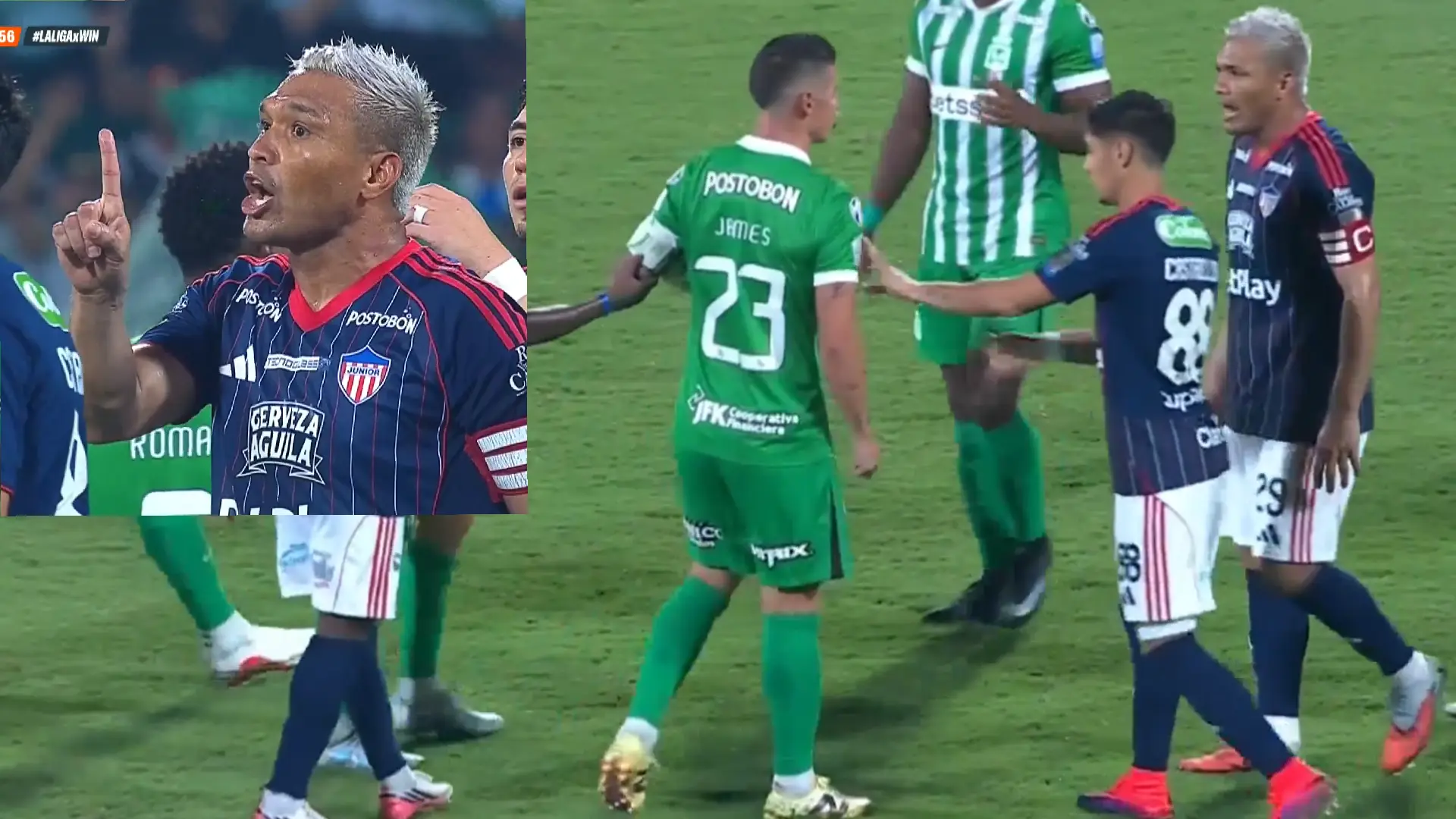 Pelea entre James y Teo en Medellín.