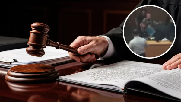 Suegro de víctima atacó al asesino de su yerno en pleno juicio en EE.UU. Suegro de víctima atacó al asesino de su yerno en pleno juicio en EE.UU.