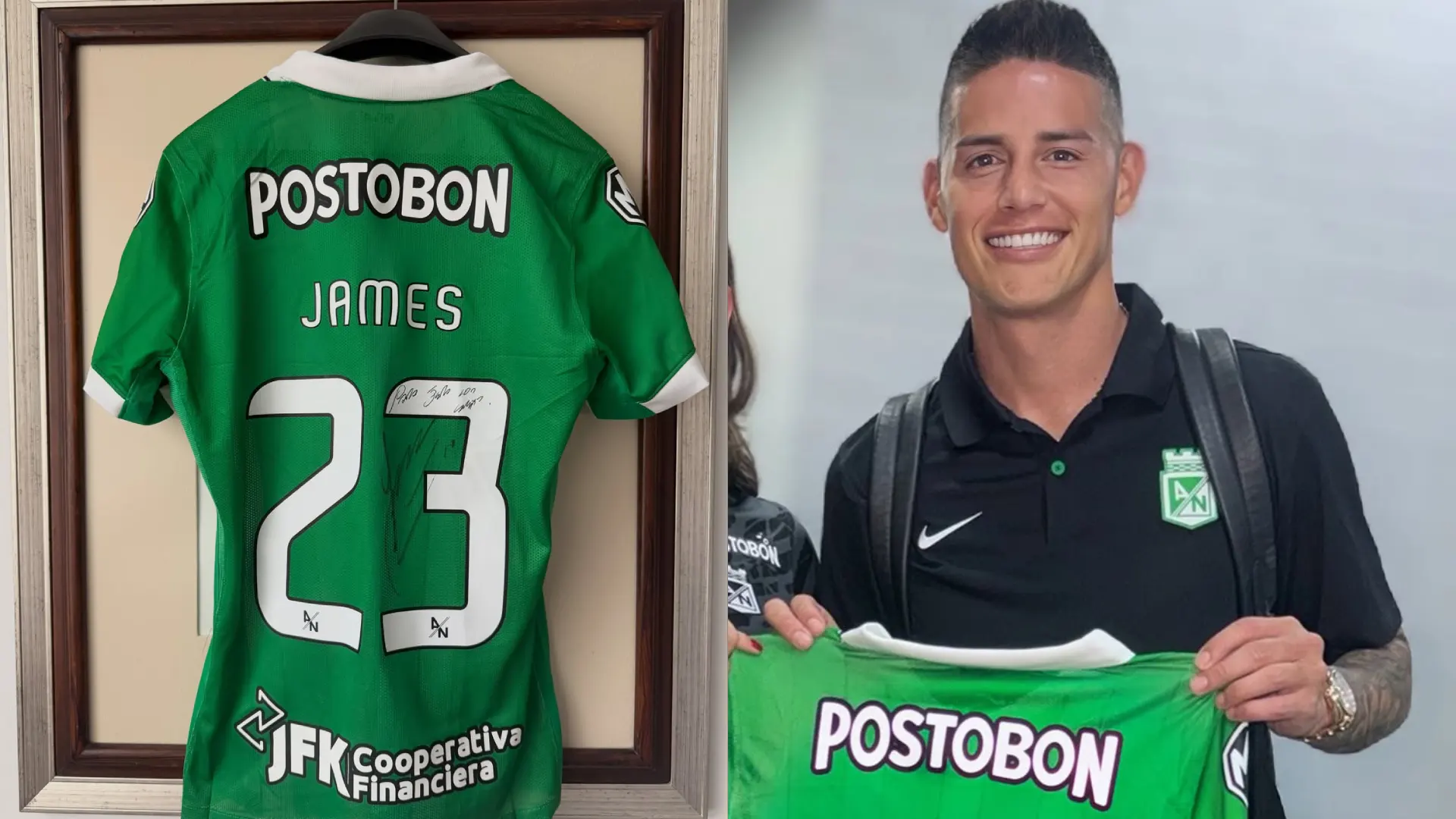 James Rodríguez gesto con Jerome Sanabria