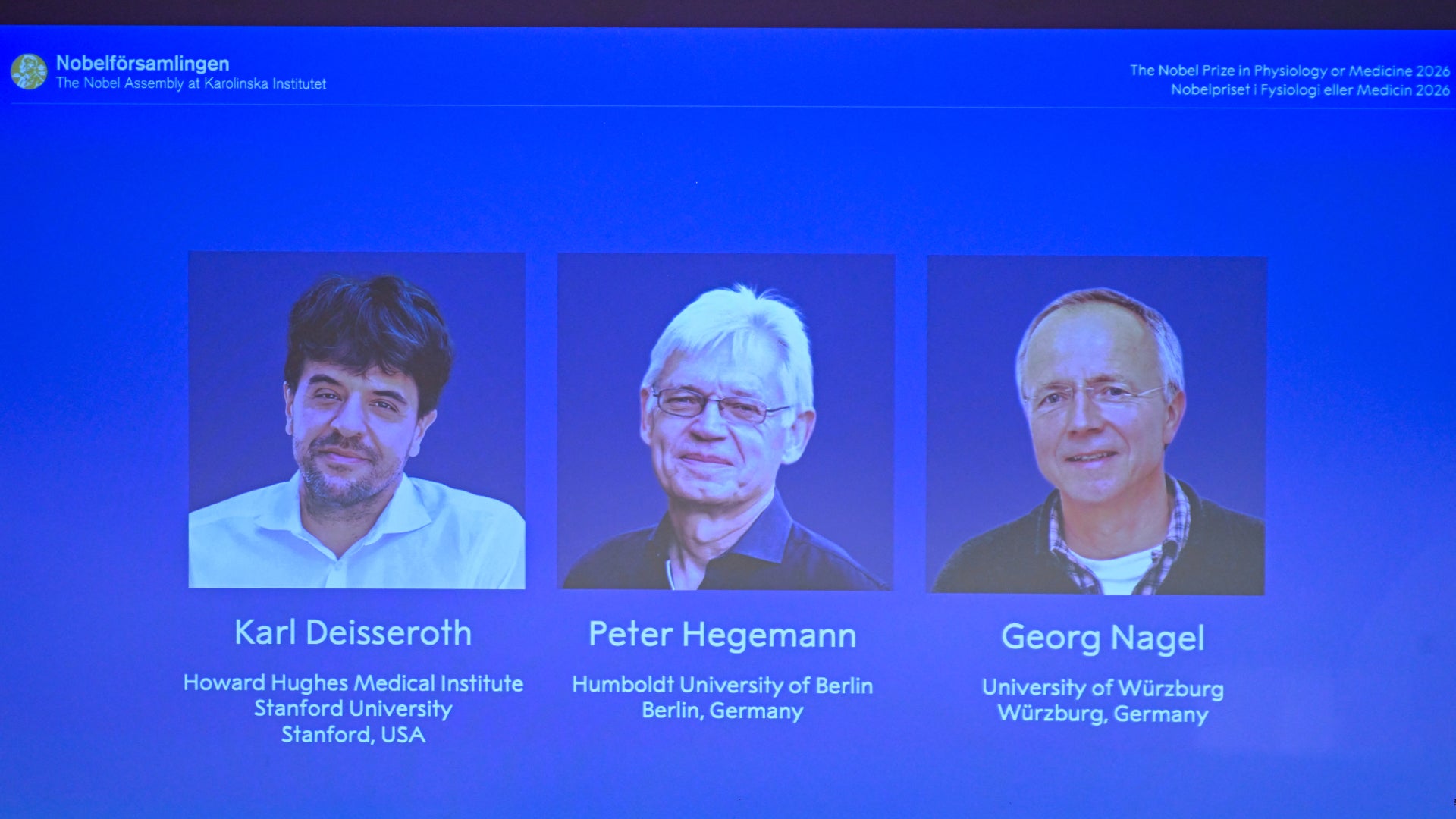 El Nobel de Medicina fue para un estadounidense y dos alemanes por su trabajo en optogenética