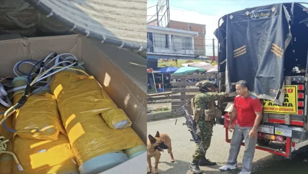 Hallan 400 kilos de material explosivo dentro de un vehículo en Santander de Quilichao, Cauca Hallan 400 kilos de material explosivo dentro de un vehículo en Santander de Quilichao, Cauca