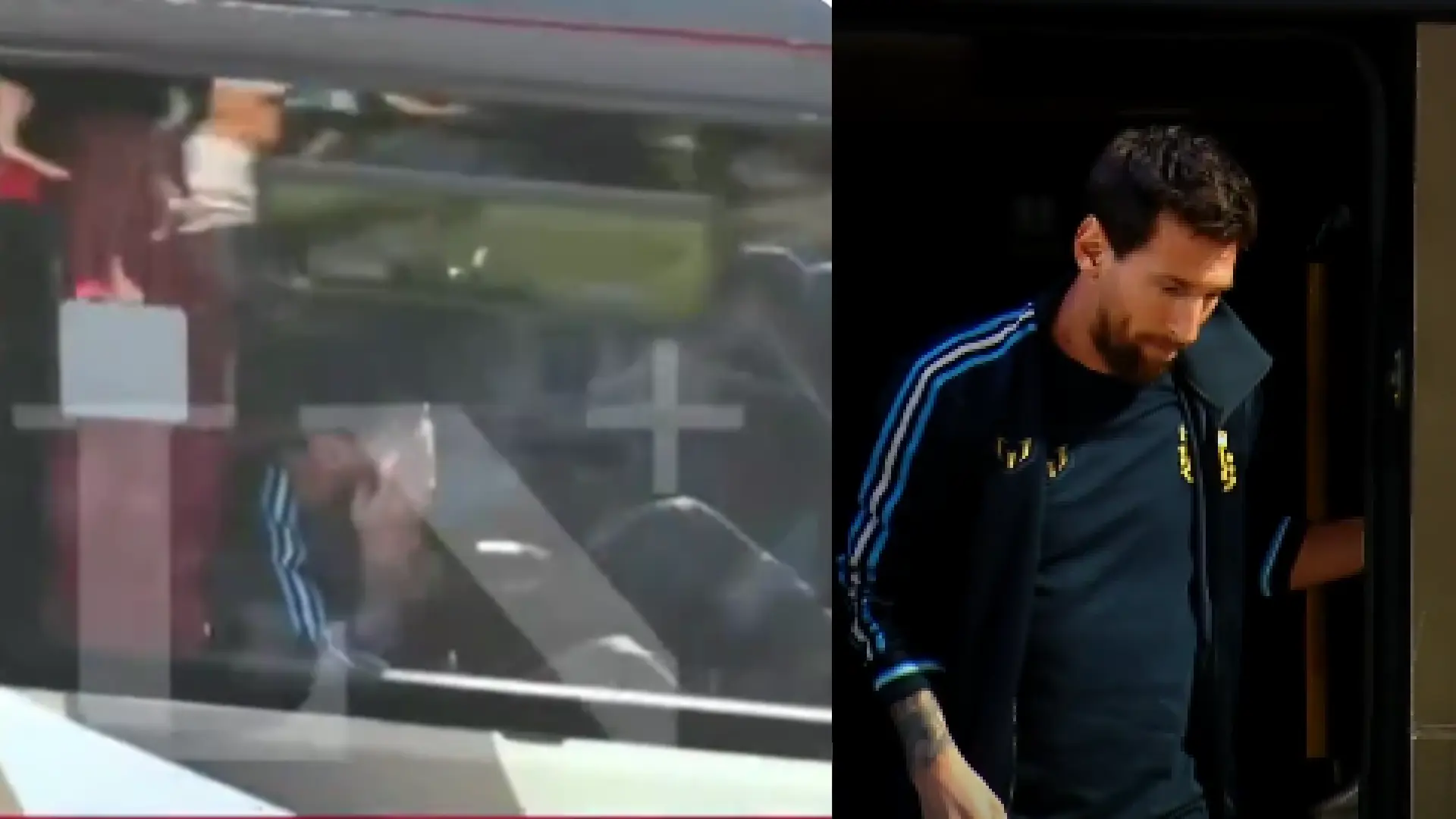 Messi llorando rumbo a su despedida.