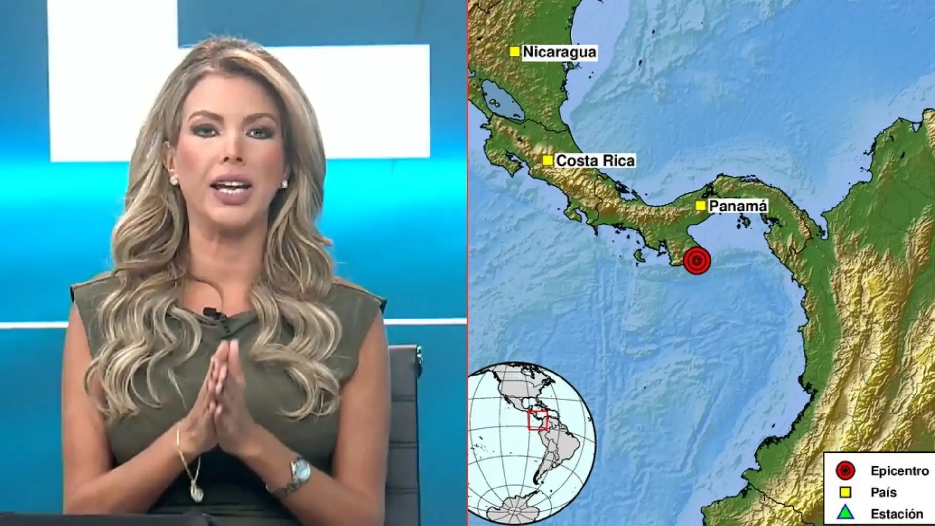 Así reaccionó presentadora de noticias en vivo durante fuerte terremoto de 7,6 en Panamá