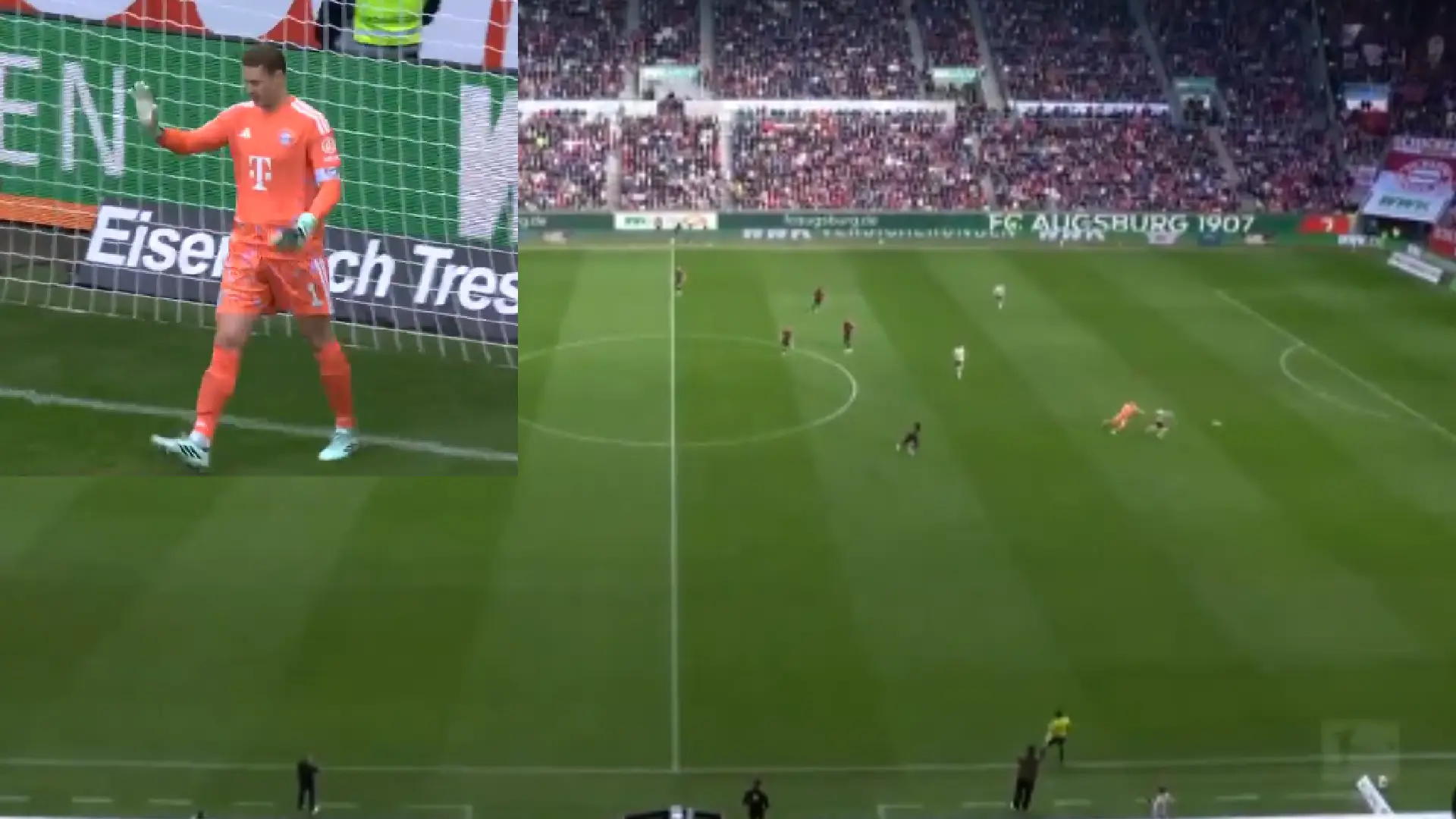 Grosero error de Neuer en partido de Bayern Múnich.