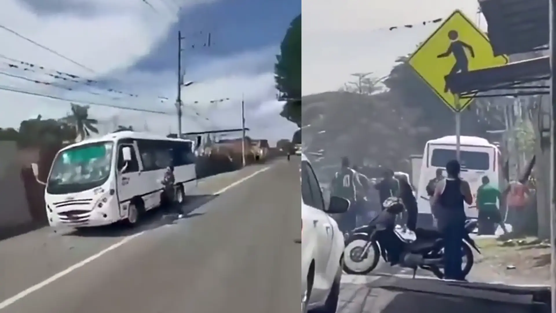 Terror en carretera: hinchas de América y Cali se enfrentaron dejando un bus destruido.