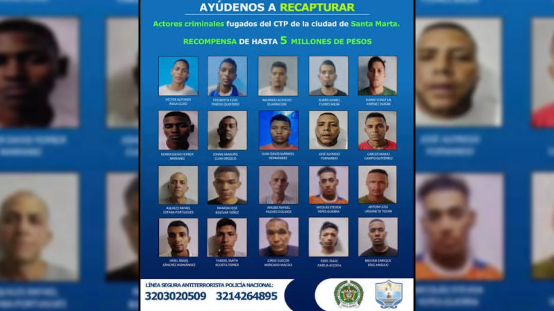 Fugados en Santa Marta.