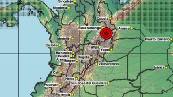 Fuerte temblor de magnitud 5,0 se sintió en Colombia: este fue el epicentro Fuerte temblor de magnitud 5,0 se sintió en Colombia: este fue el epicentro