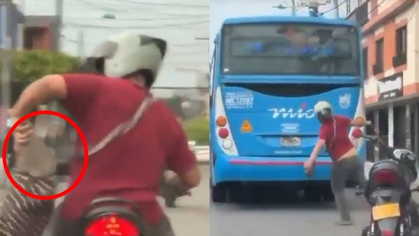 Video | Motociclista lanzó una enorme piedra contra un bus del MIO en Cali destruyendo su vidrio trasero Video | Motociclista lanzó una enorme piedra contra un bus del MIO en Cali destruyendo su vidrio trasero