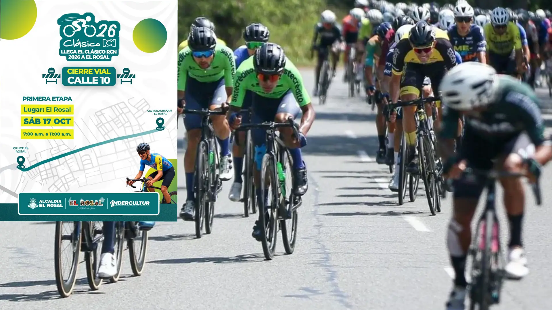 Clásico RCN 2026: cierres viales en Cundinamarca para la primera etapa del 17 de octubre