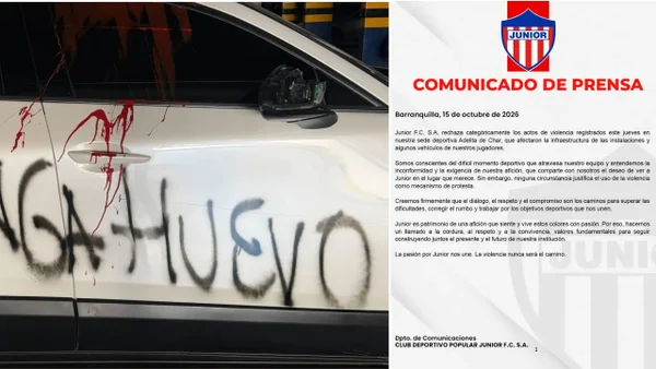 Se agravó la crisis en Junior: hinchas vandalizaron carros de jugadores y sede deportiva Se agravó la crisis en Junior: hinchas vandalizaron carros de jugadores y sede deportiva