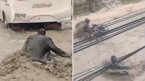 Motociclista murió arrastrado por una fuerte corriente de agua tras las torrenciales lluvias en Soacha