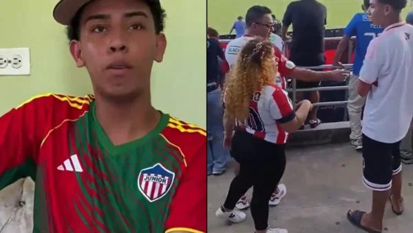 Hincha de Junior que fue increpado por una mujer por ir en chancletas contó lo que vivió Hincha de Junior que fue increpado por una mujer por ir en chancletas contó lo que vivió
