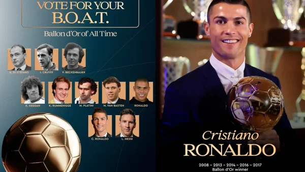 Balón de oro lanza votación para elegir al mejor futbolista de la historia: Cristiano Ronaldo lidera el ranking Balón de oro lanza votación para elegir al mejor futbolista de la historia: Cristiano Ronaldo lidera el ranking