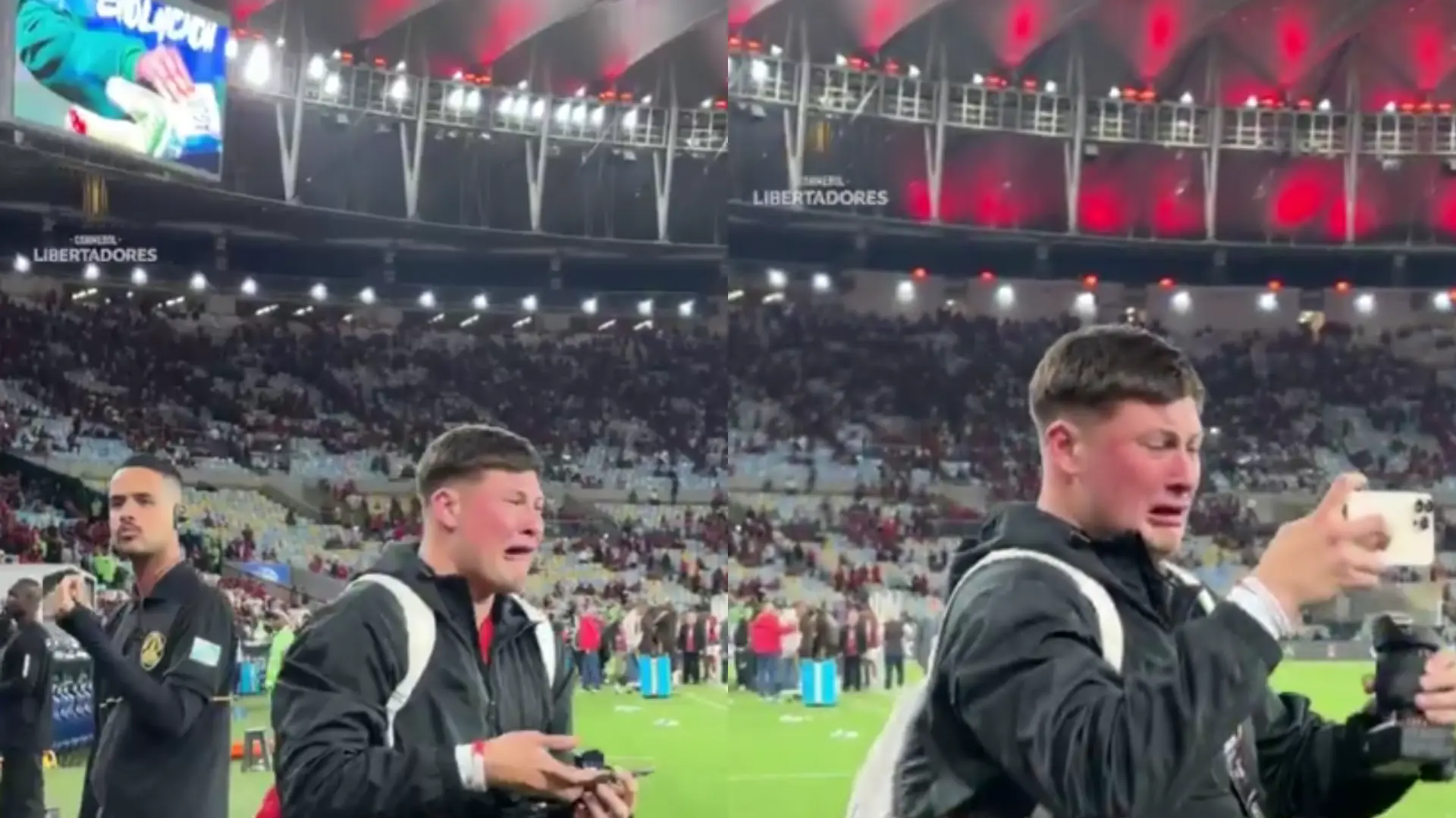 Video | Fotógrafo oficial de Estudiantes llora desconsolado tras la histórica clasificación a la final de Libertadores
