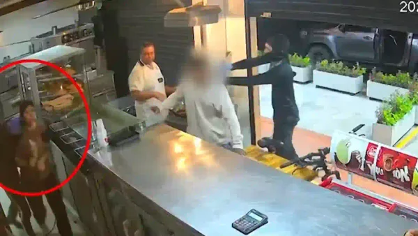Cámaras captaron el violento secuestro de Alejandra Castaño en una panadería en Guacarí, Valle